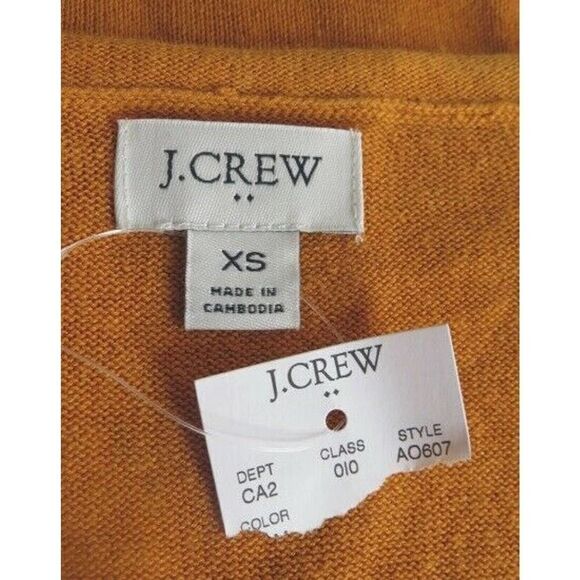 𝅺j. Crew Factory Linen Blend V-Neck Sweater XS - Picture 5 of 6